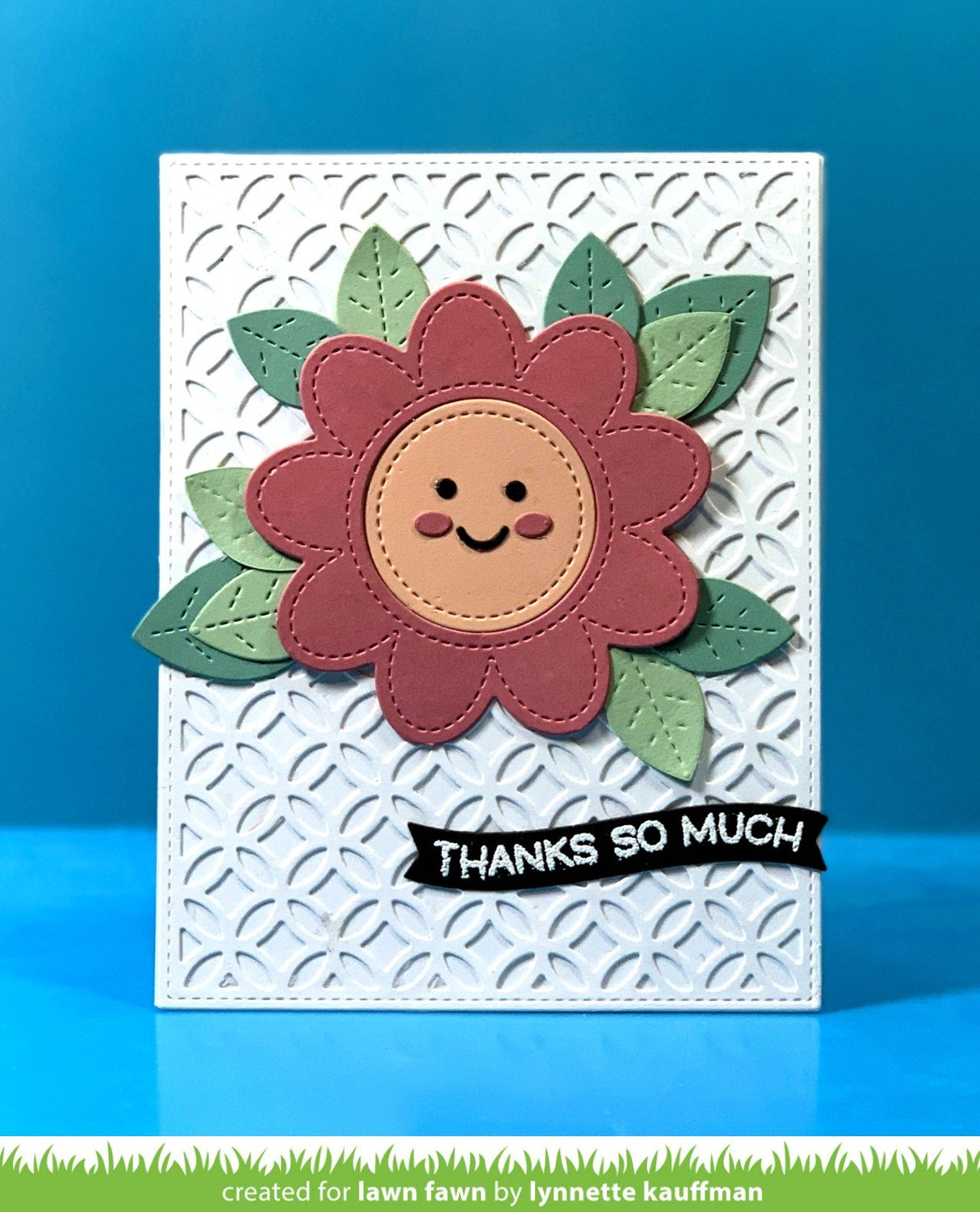 stitched flower frame