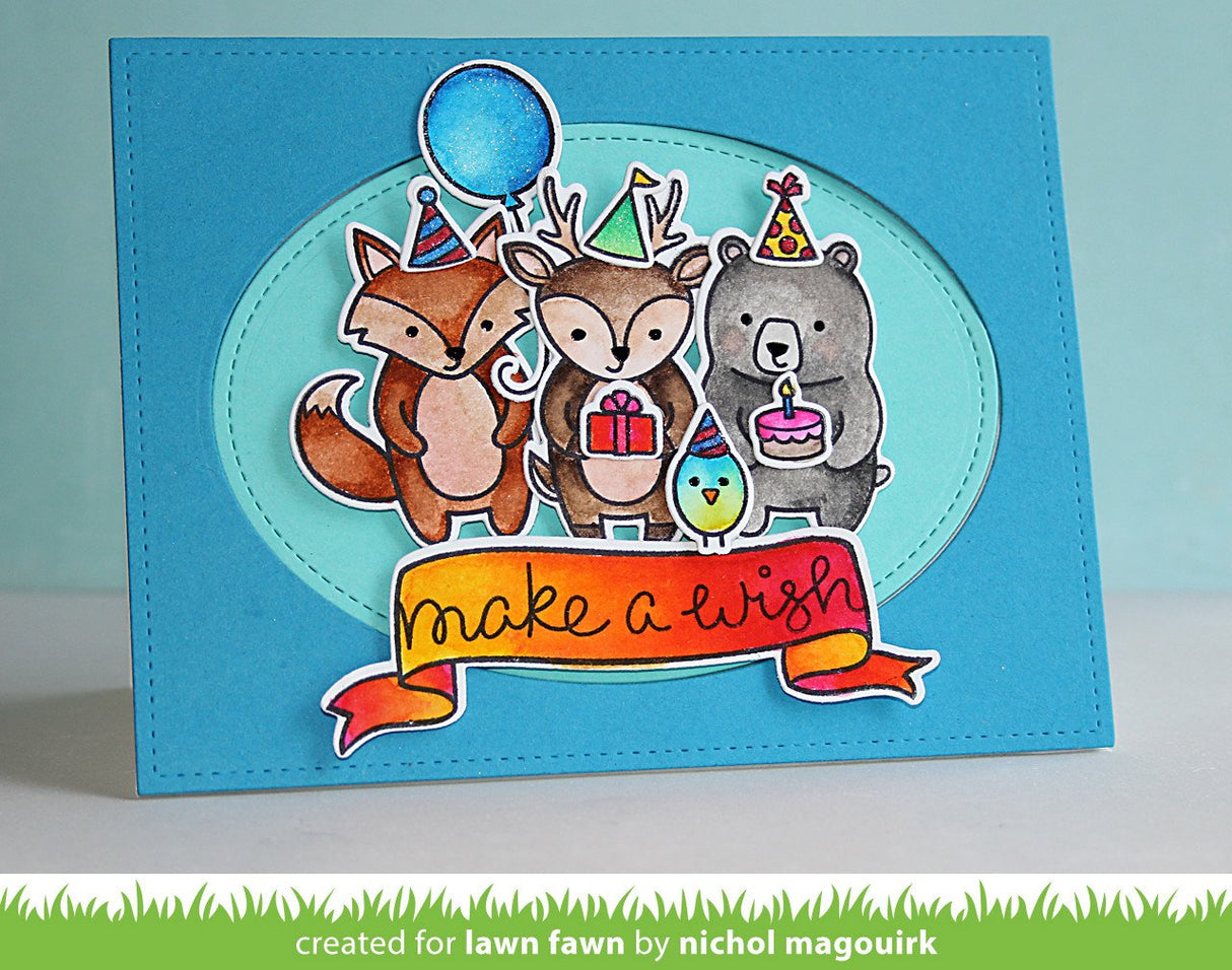 small stitched oval stackables