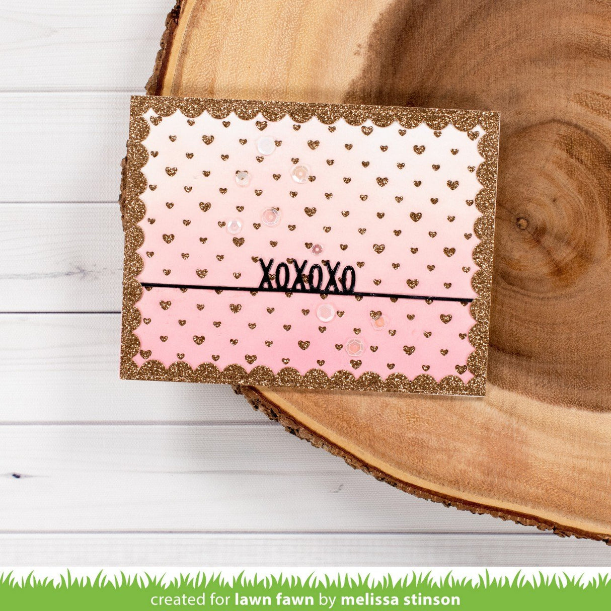 polka heart backdrop: landscape