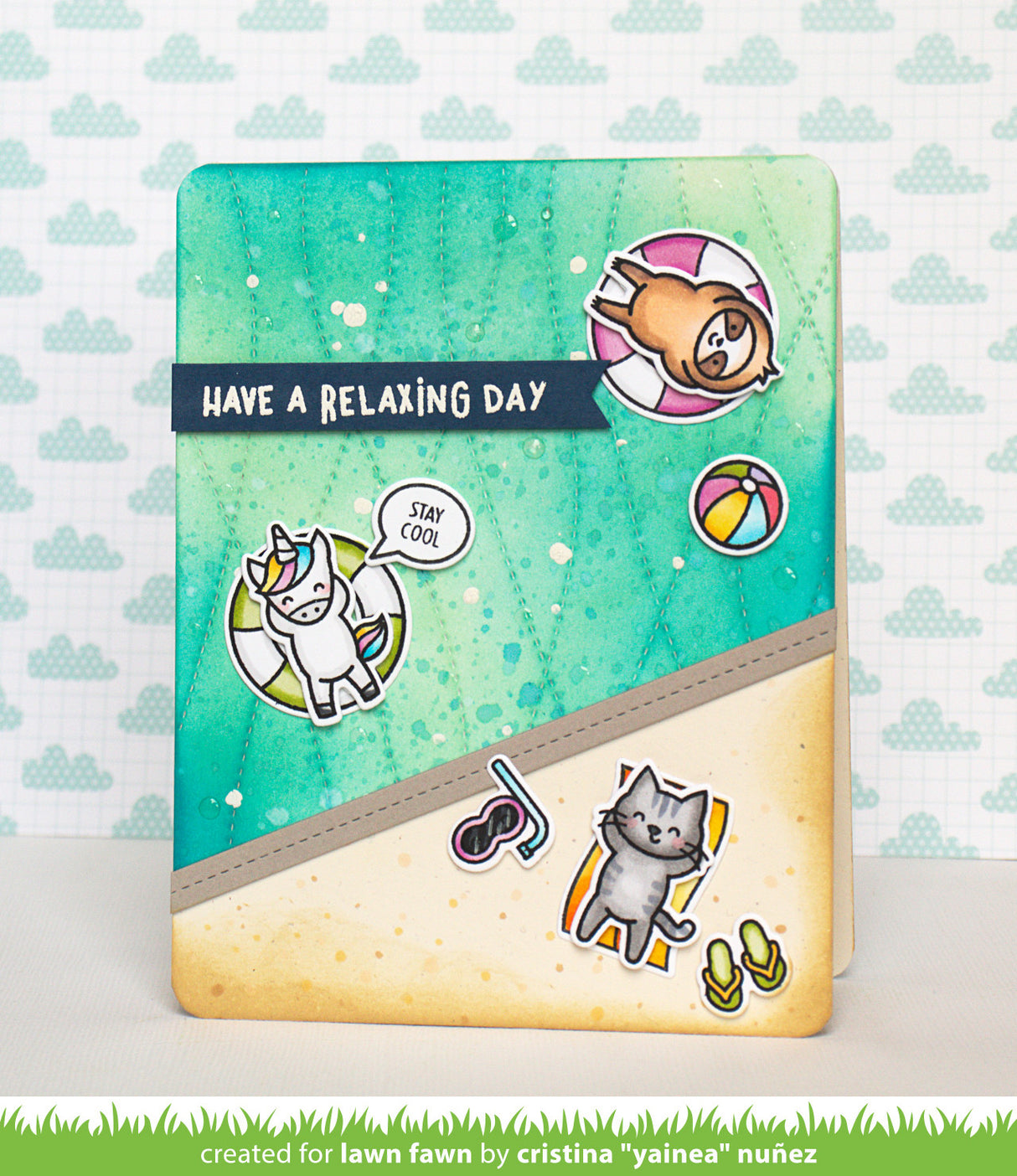 stitched ripple backdrop