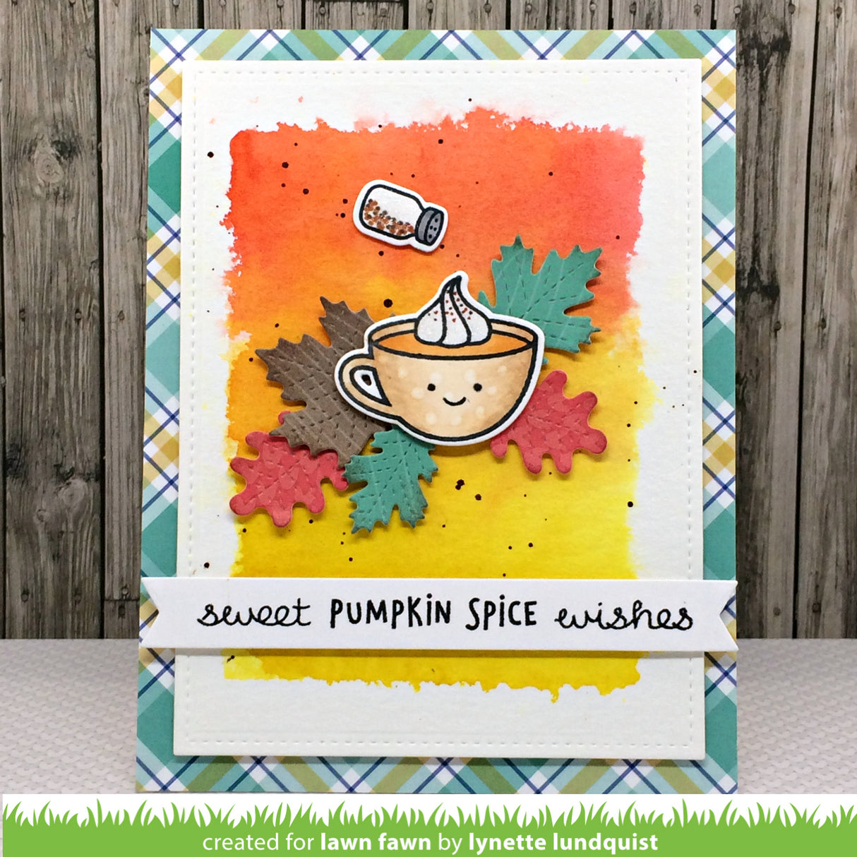 small stitched leaves