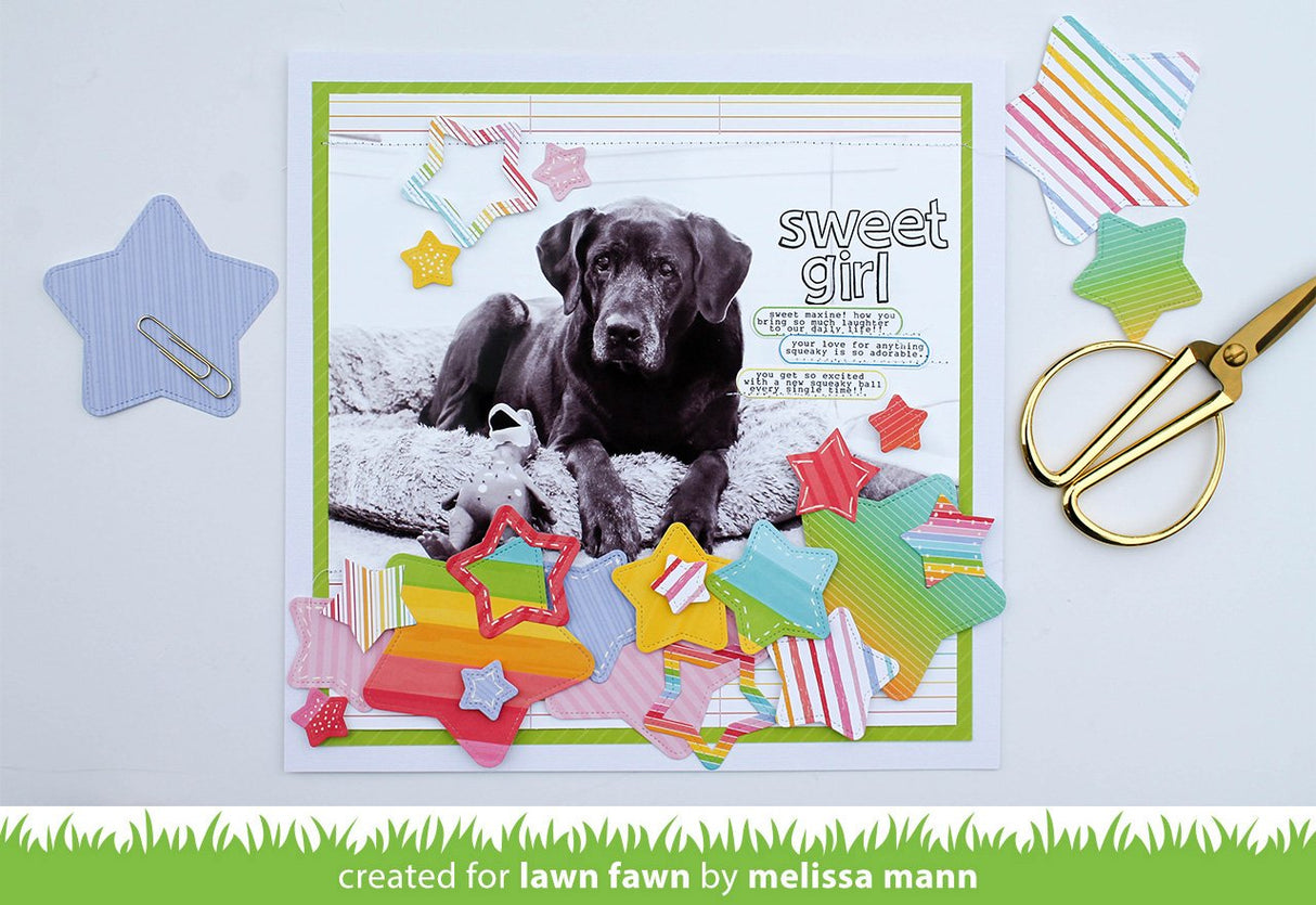 outside in stitched star stackables