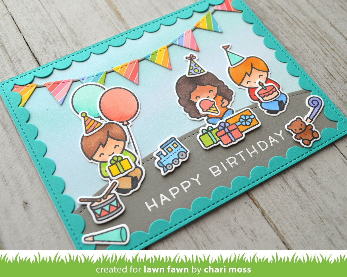 reverse stitched scalloped rectangle windows