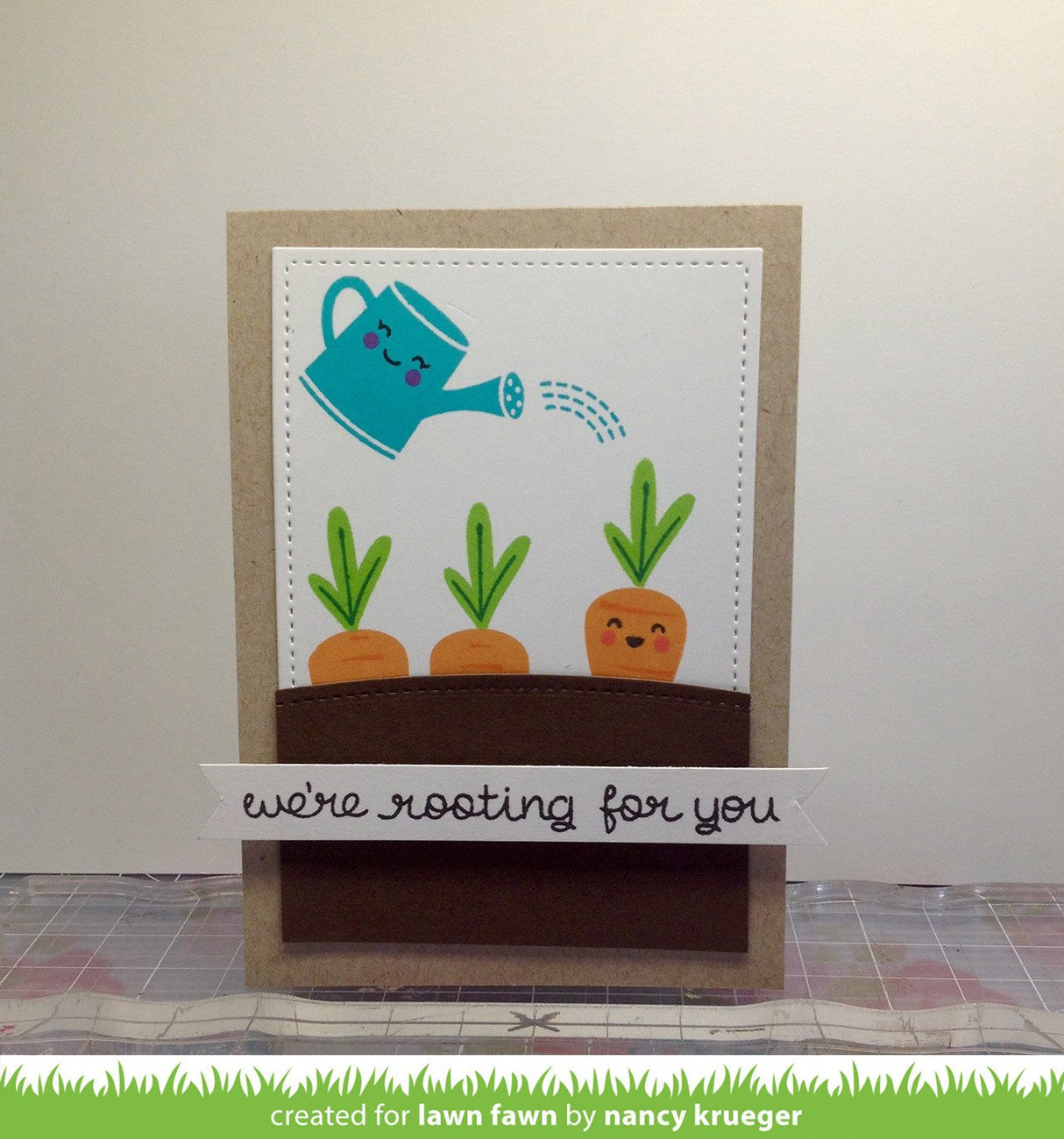 simple stitched hillside borders