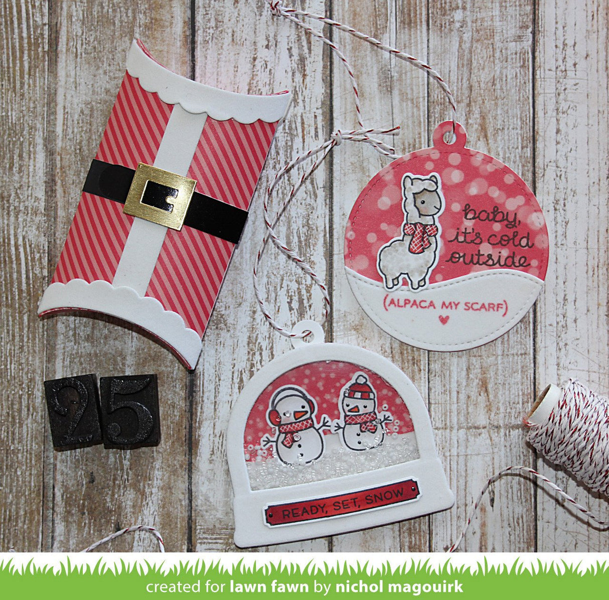 stitched circle tags