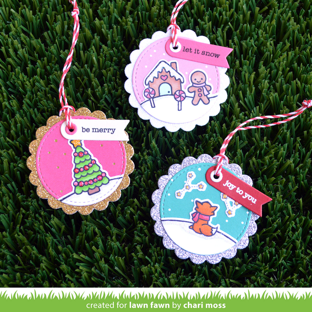 scalloped circle gift tag