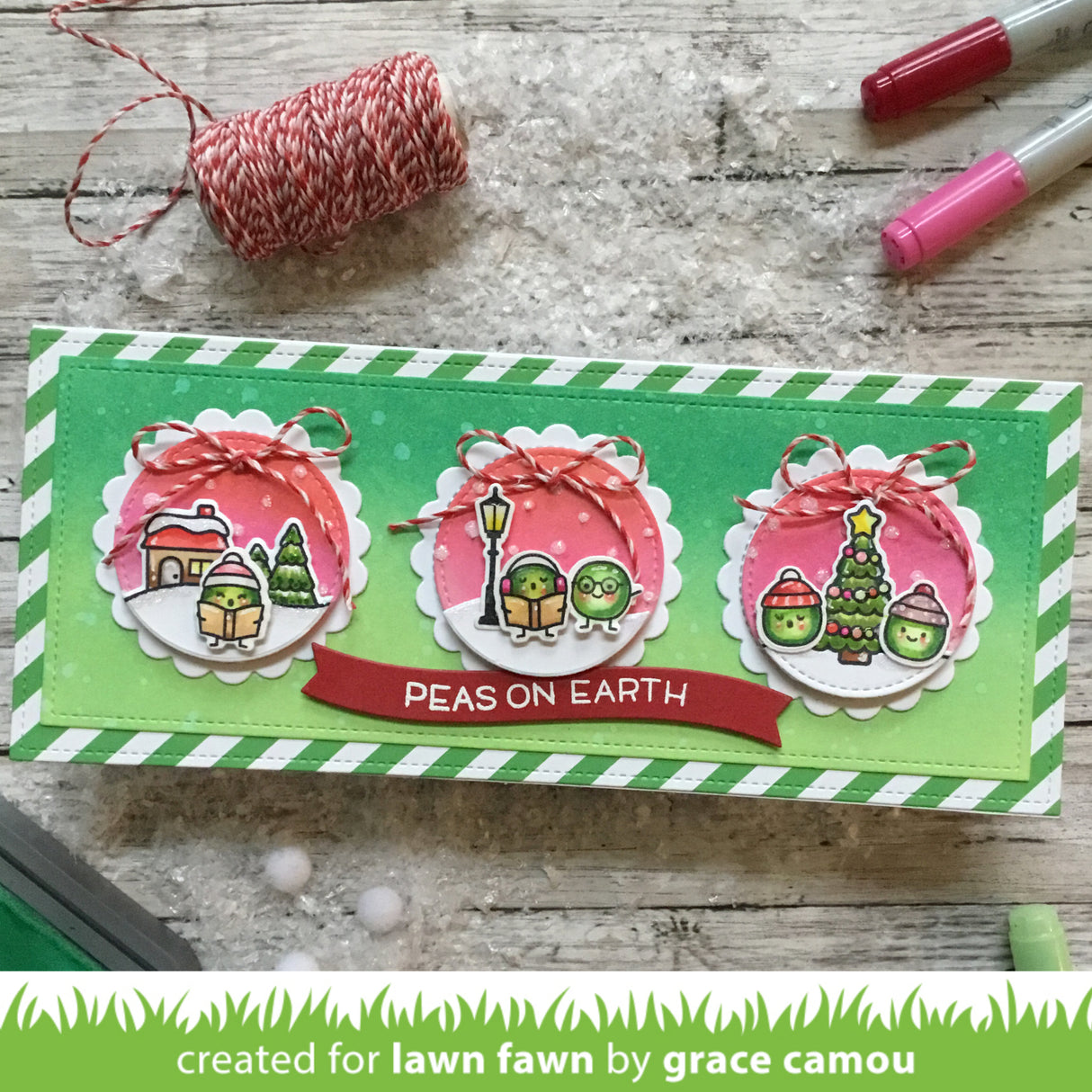 scalloped circle gift tag
