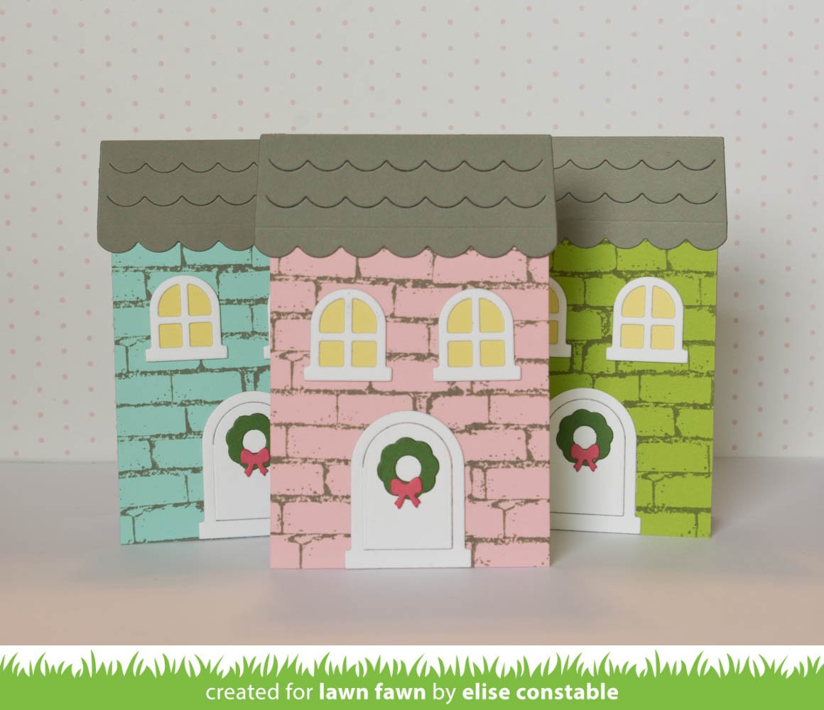 scalloped treat box winter house add-on