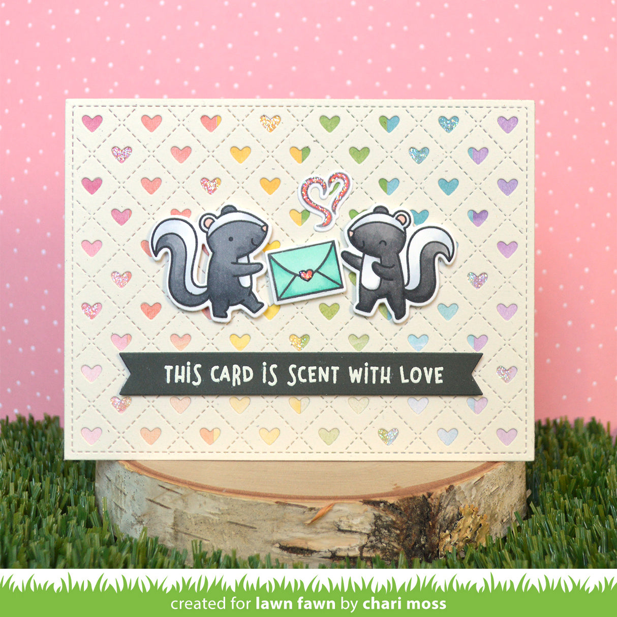 quilted heart backdrop: landscape