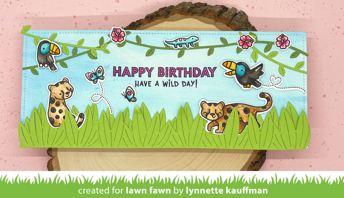 slimline tropical leaves border