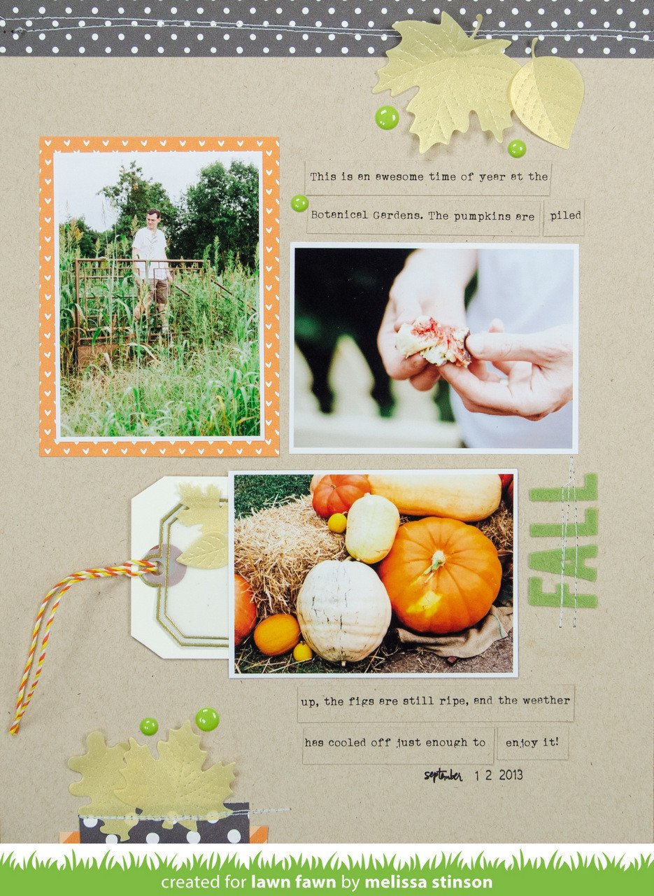 small stitched leaves