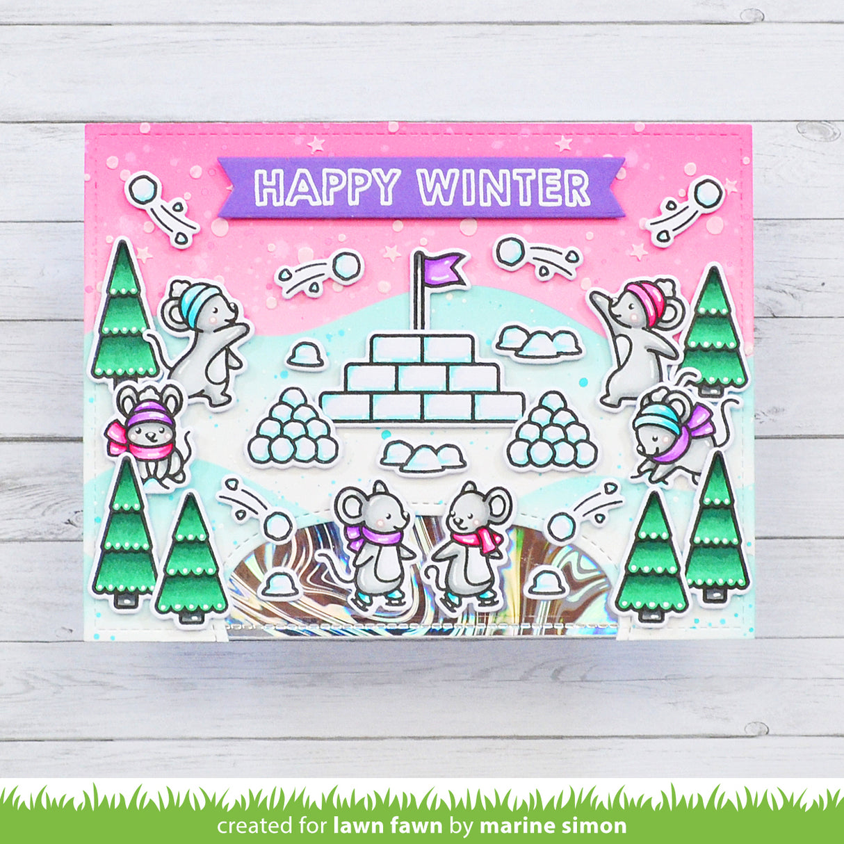 snow flurries background stencil