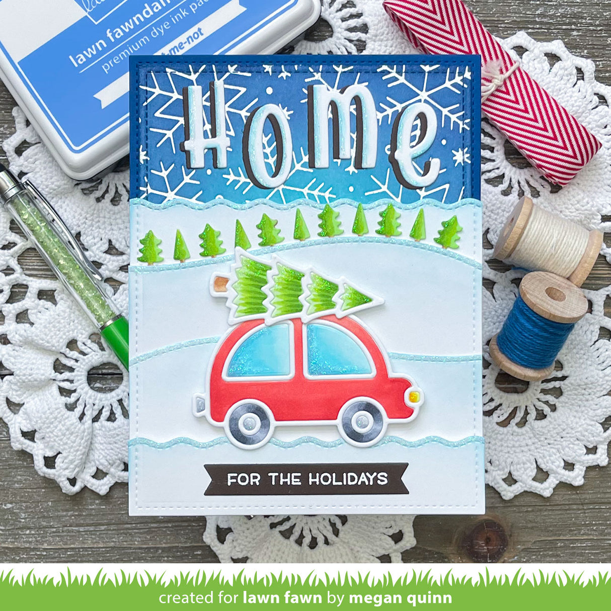 snowflake background hot foil plate