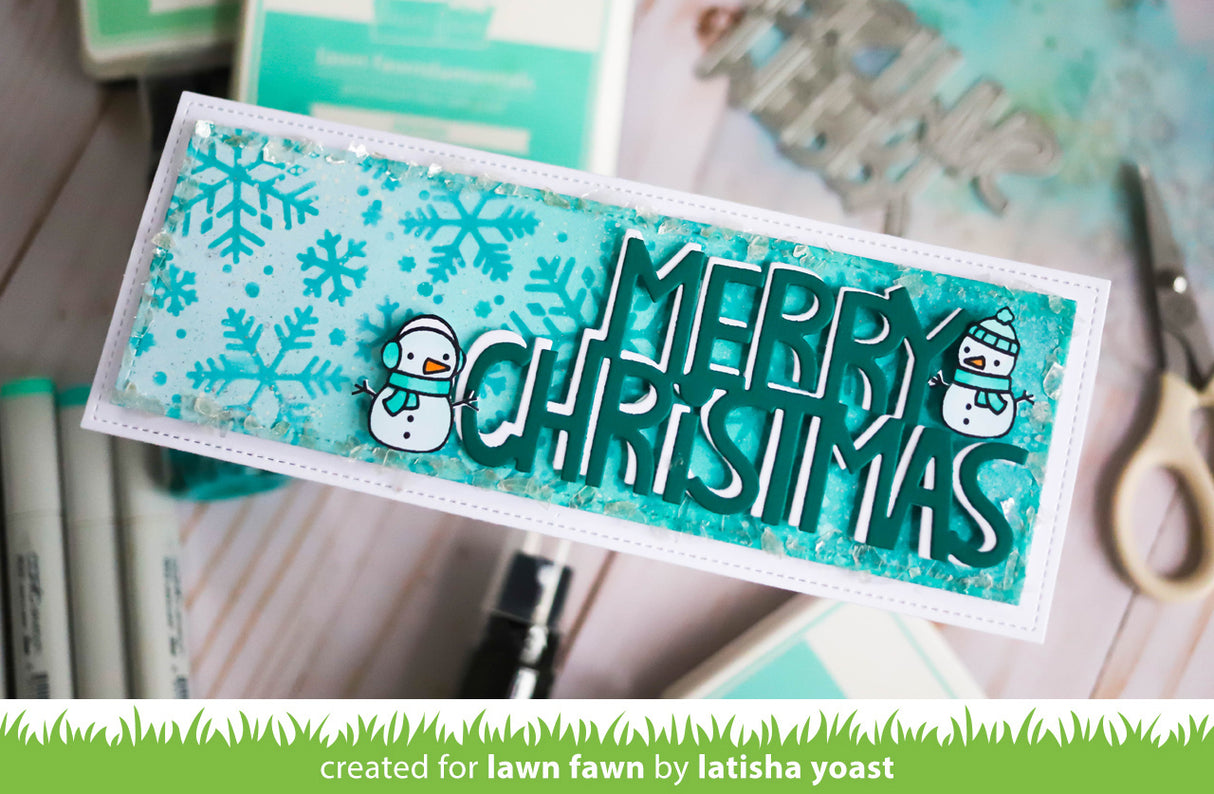 snowflake background stencils