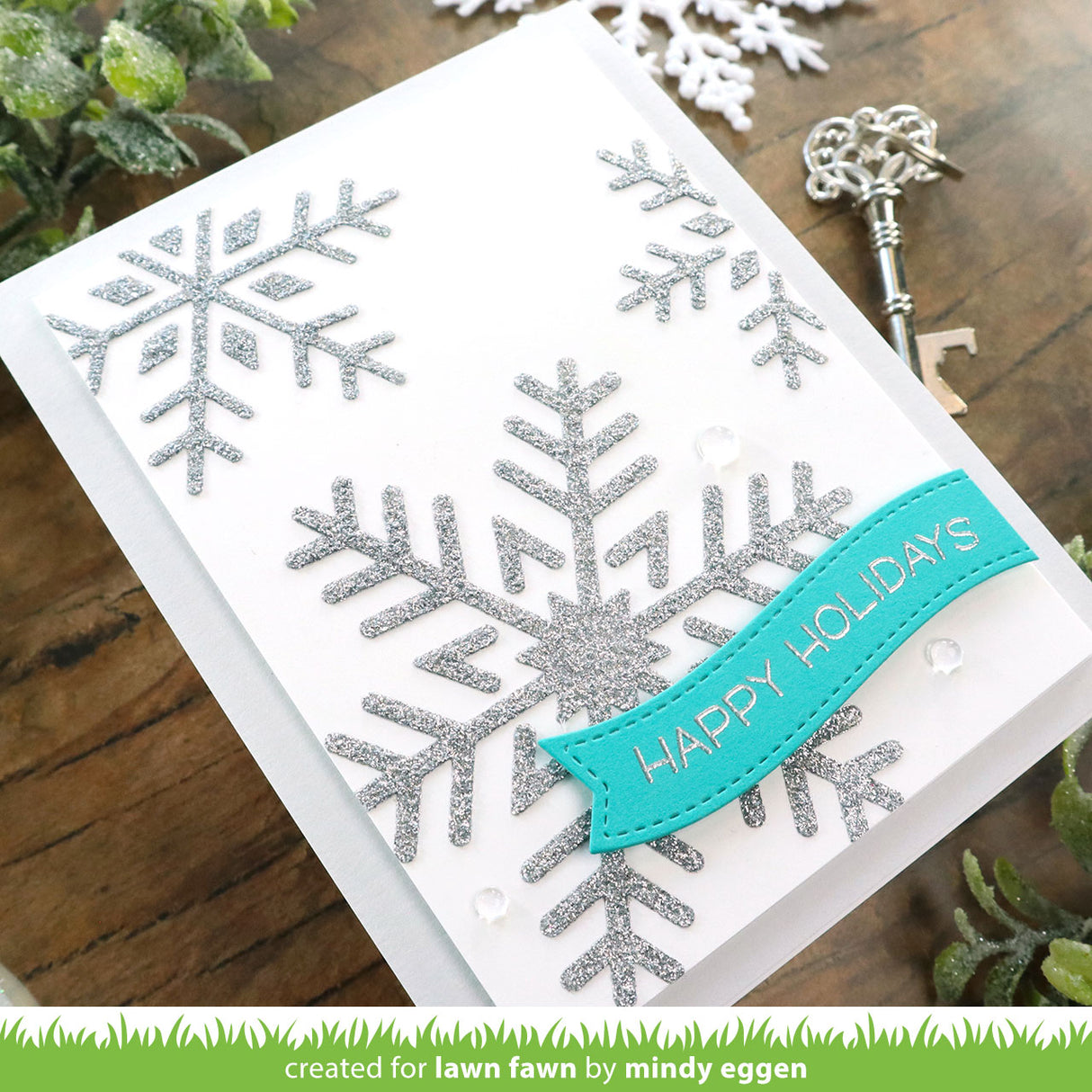 snowflake trio stencil