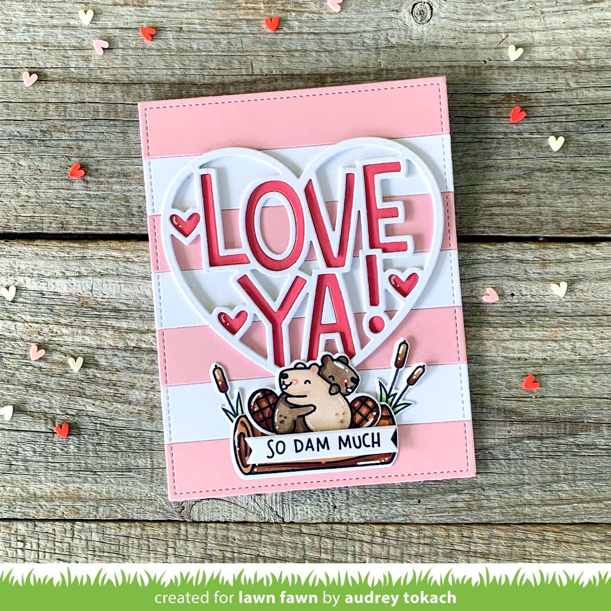 giant outlined love ya