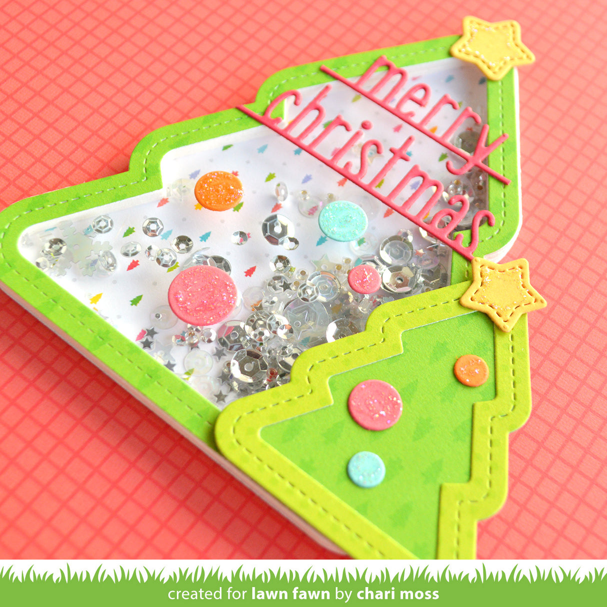 outside in stitched christmas tree stackables