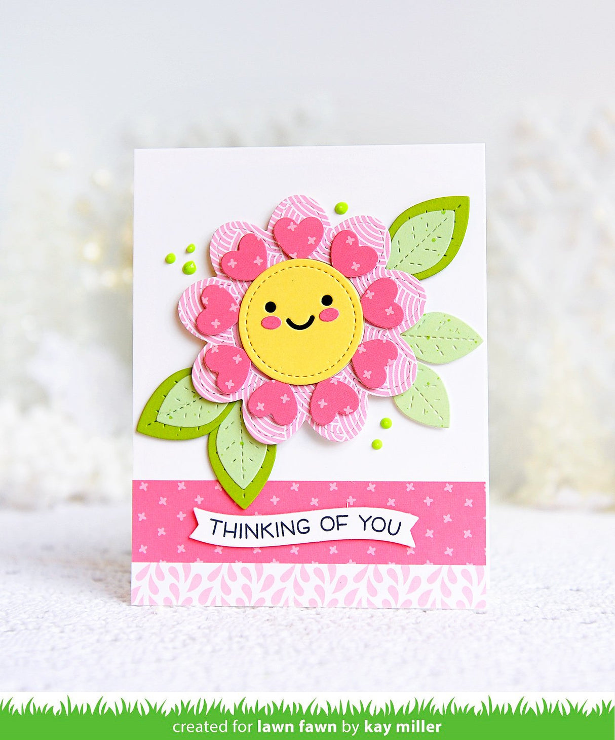 stitched flower frame