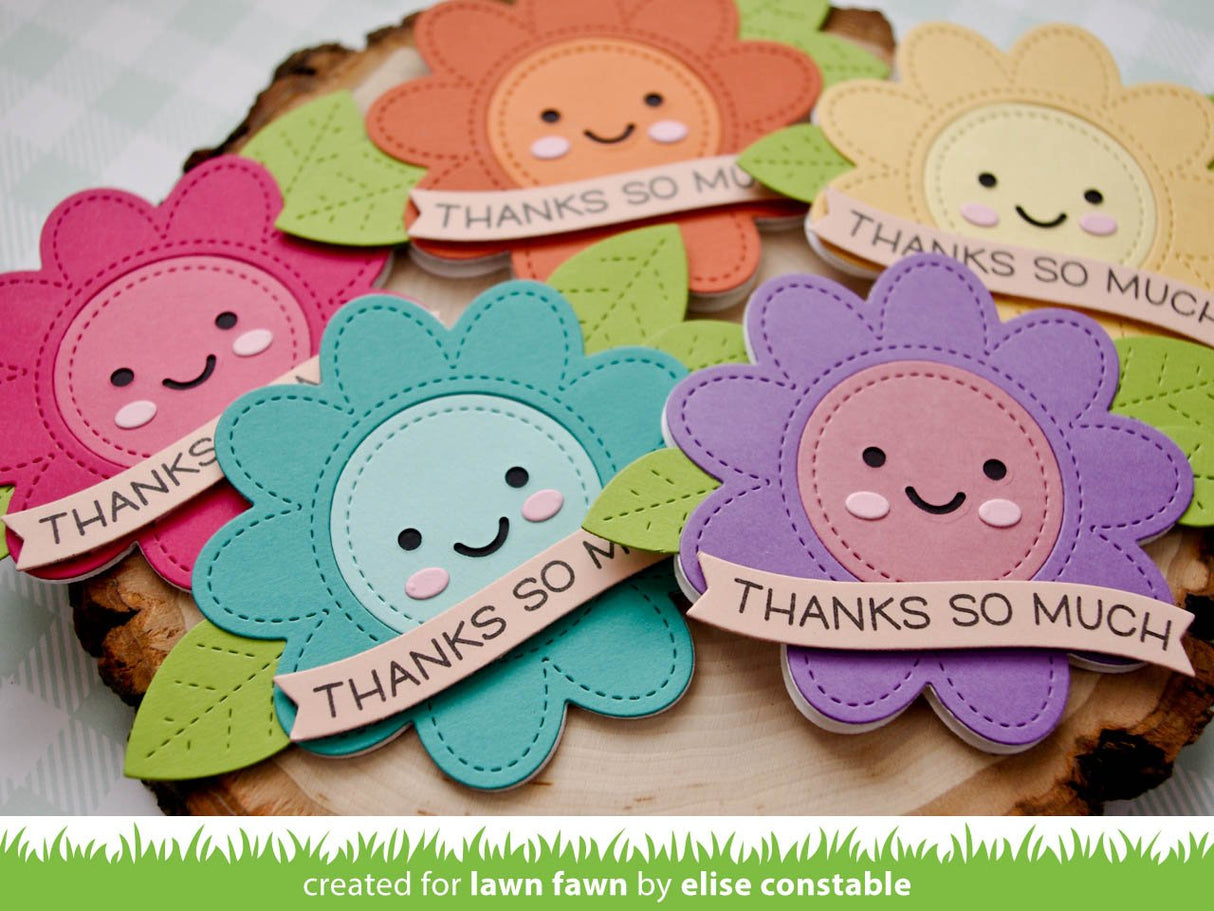 stitched flower frame