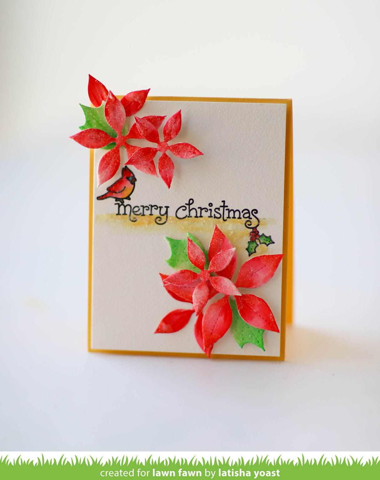 stitched poinsettia