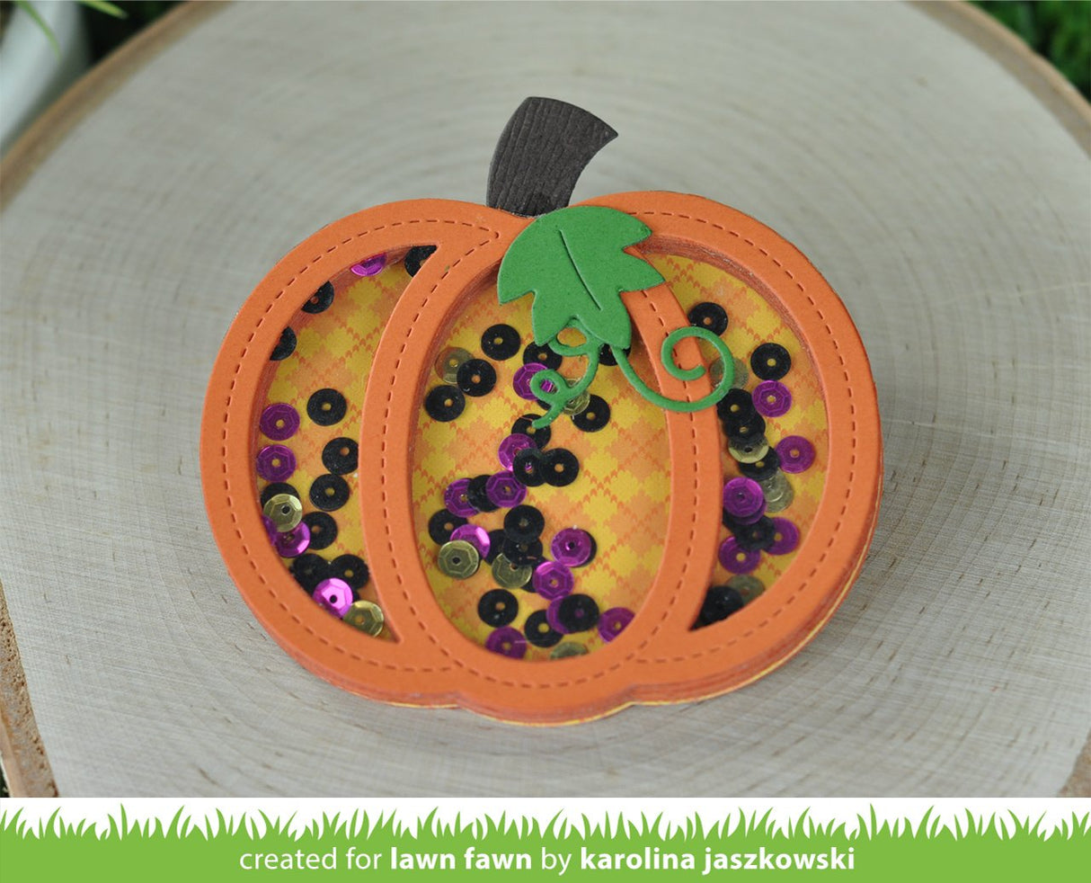 stitched pumpkin frame