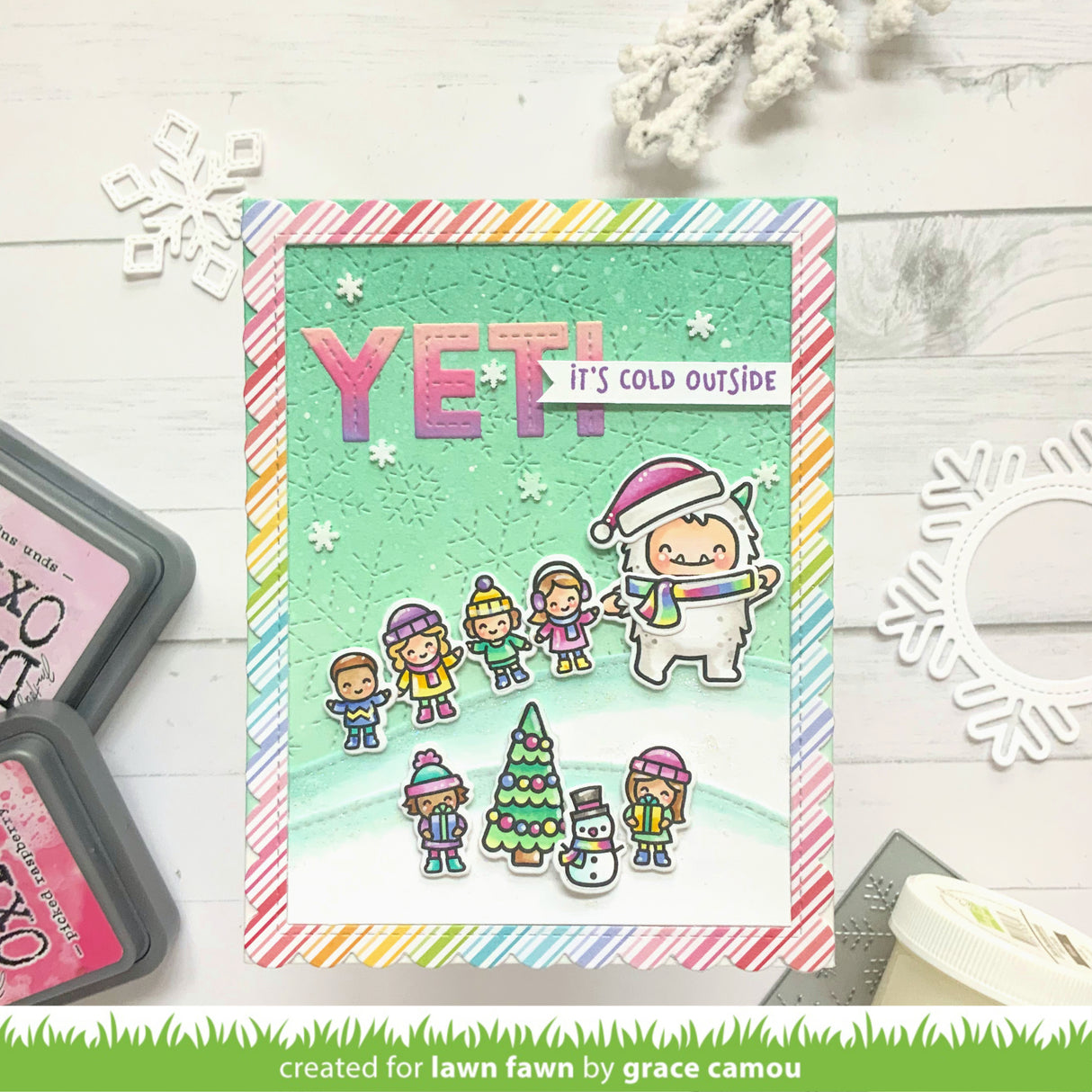 stitched snowflake backdrop