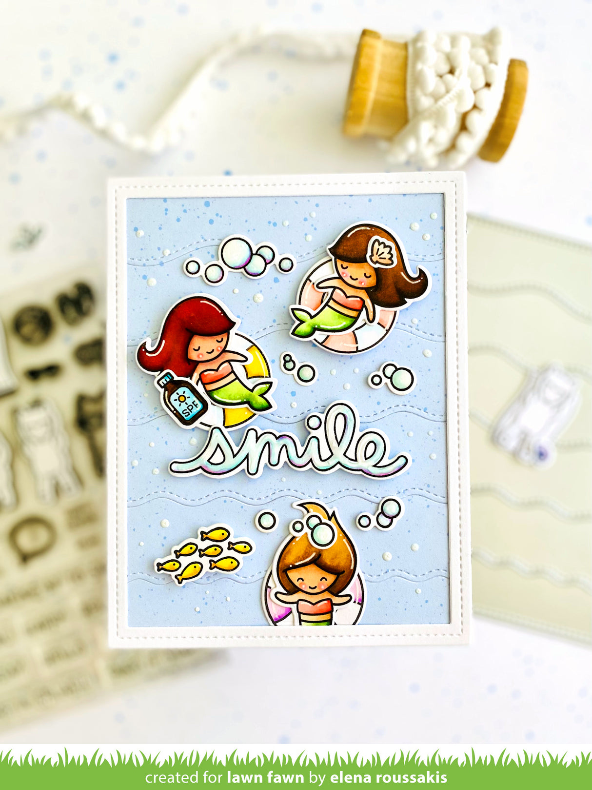 stitched wavy backdrop: portrait