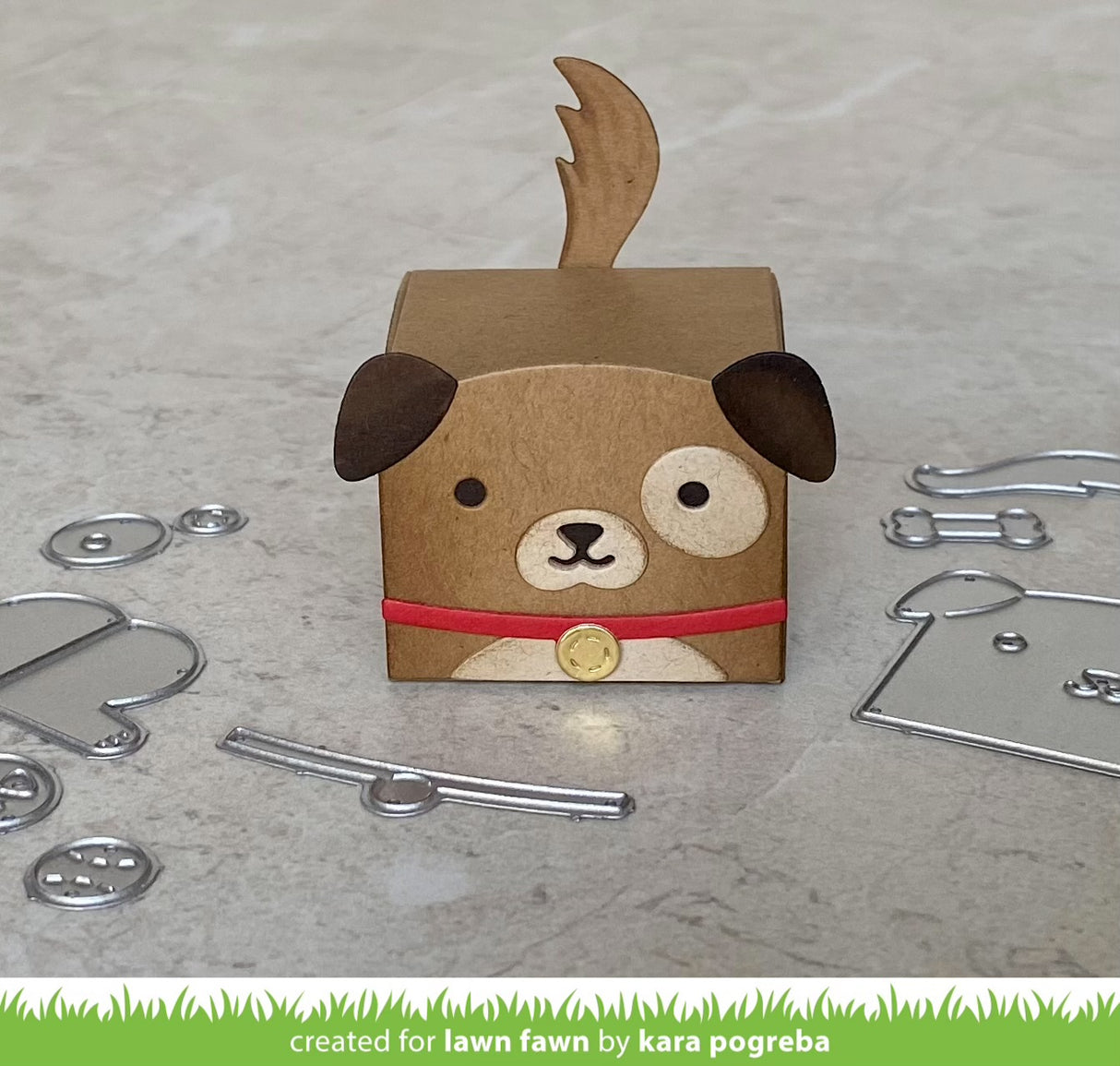 tiny gift box dog add-on