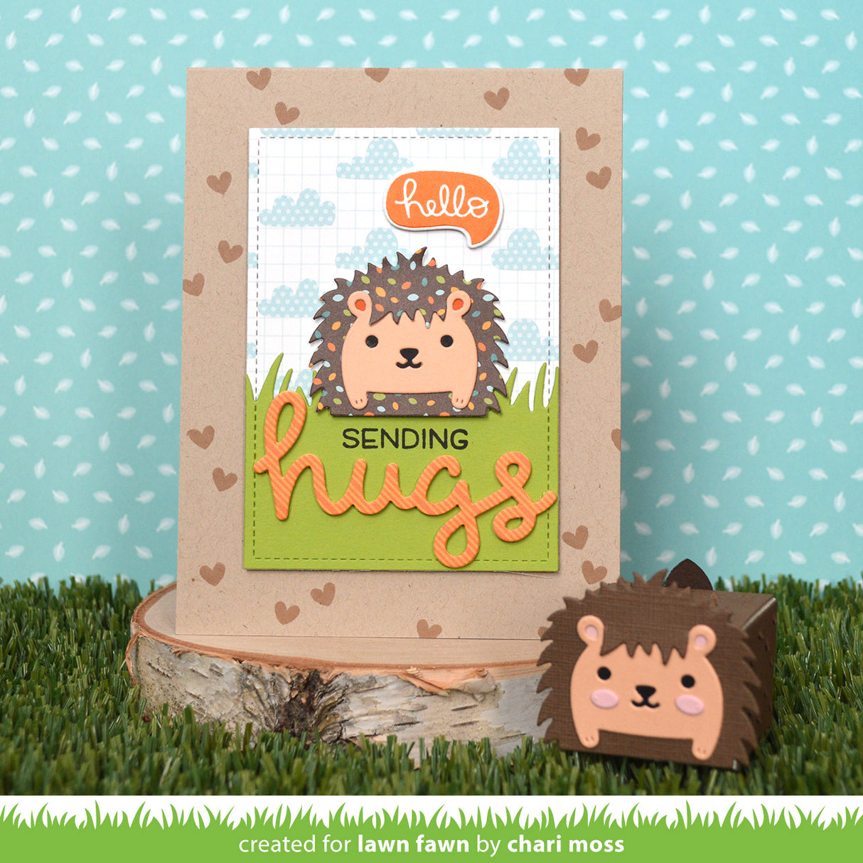 tiny gift box hedgehog add-on
