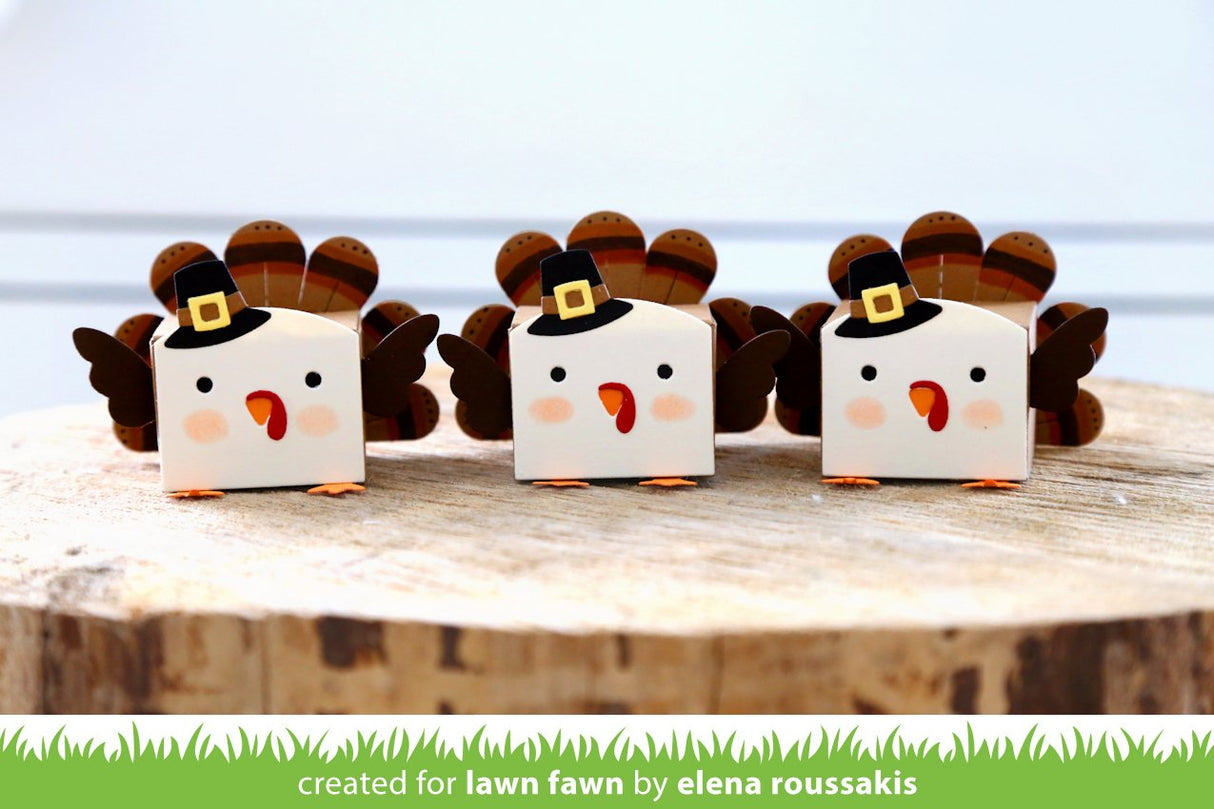 tiny gift box peacock and turkey add-on