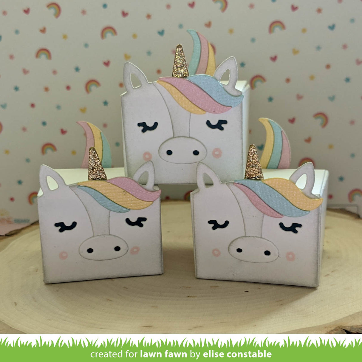 tiny gift box unicorn and horse add-on