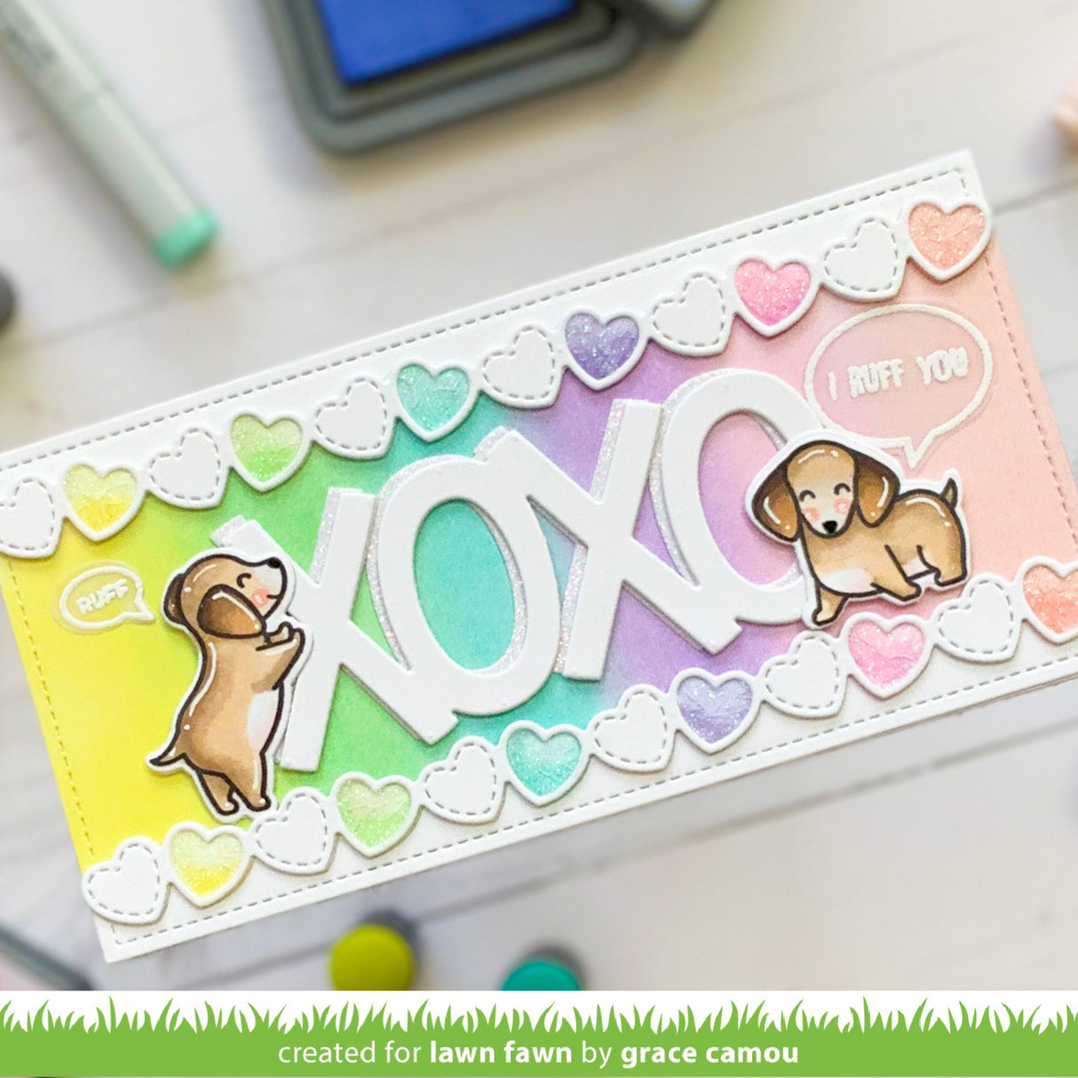 valentine hearts border