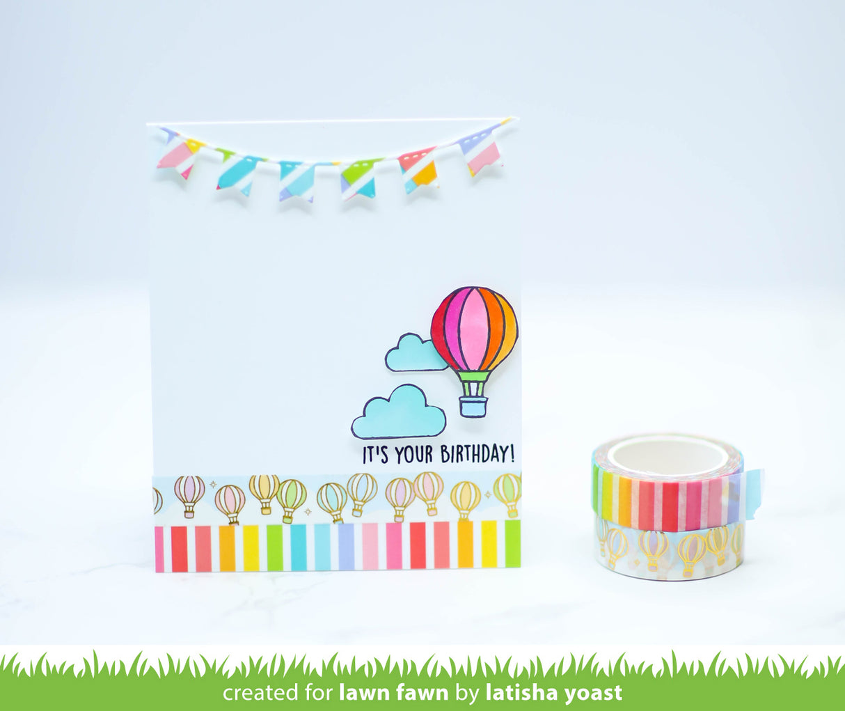 vertical rainbow stripes washi tape