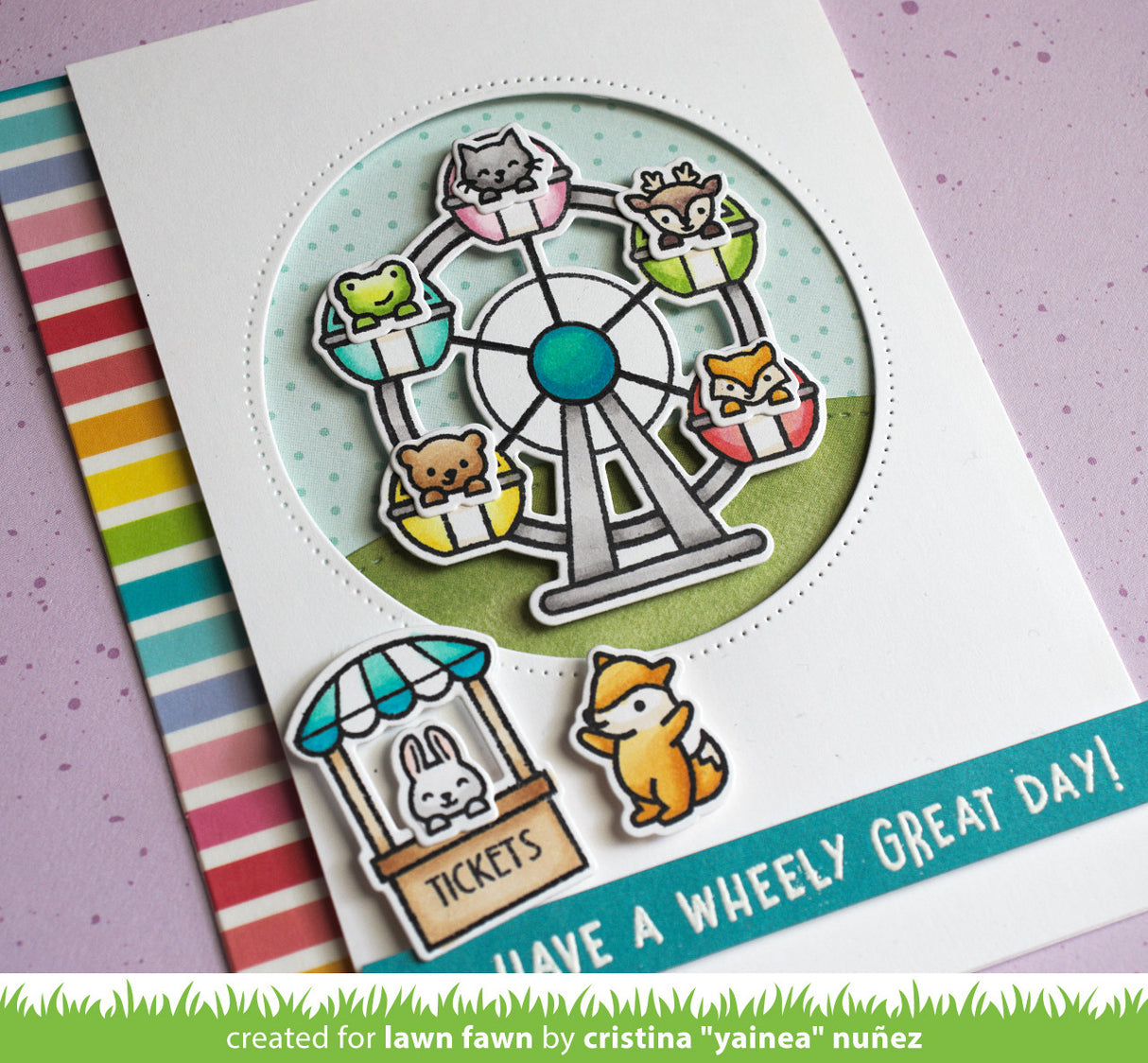 vertical rainbow stripes washi tape