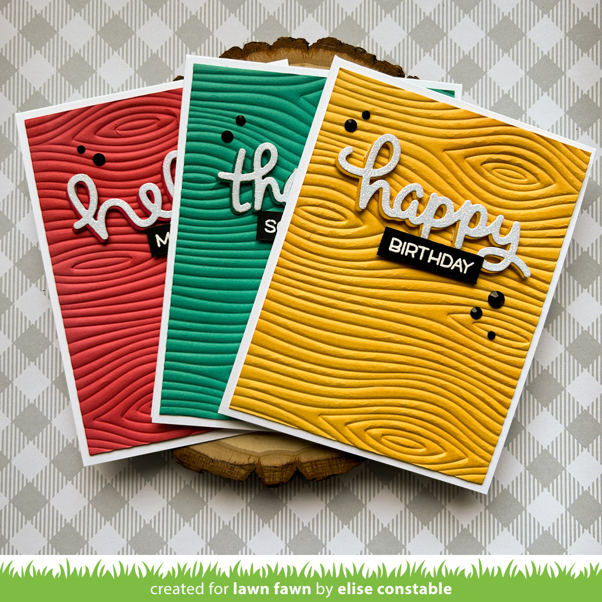 woodgrain background hot foil plate