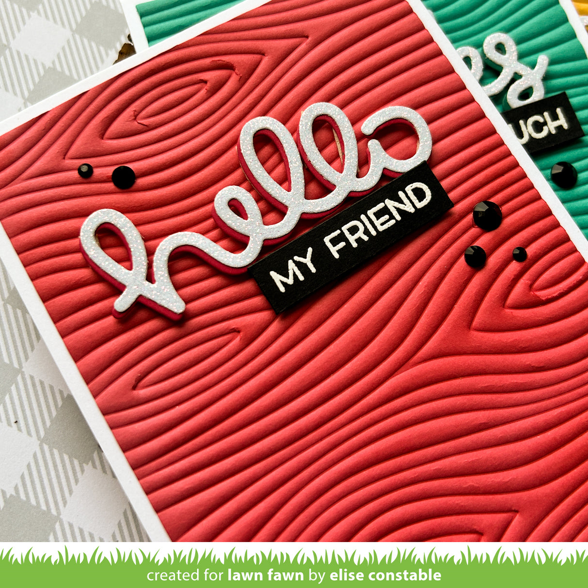 woodgrain background hot foil plate