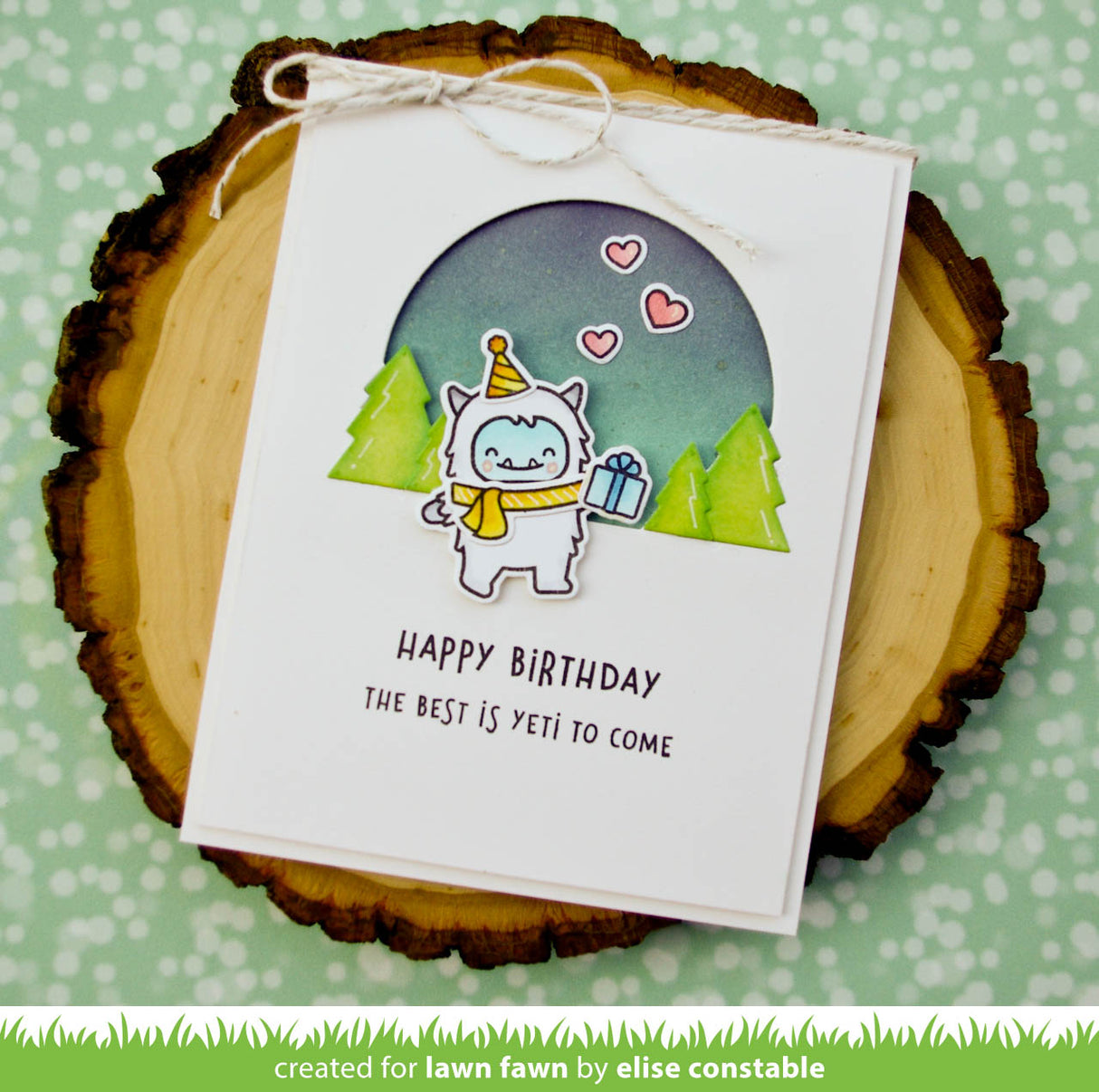 shadow box card mountain add-on