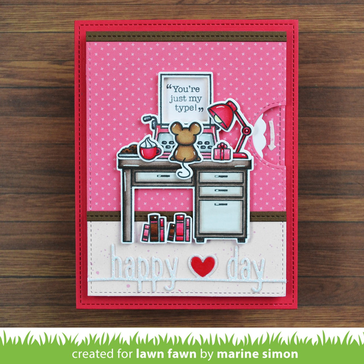 happy heart day line border