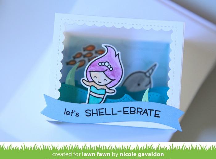 shadow box card ocean add-on