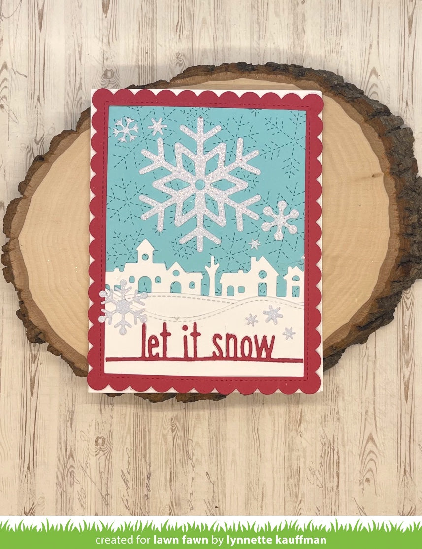 stitched snowflake backdrop