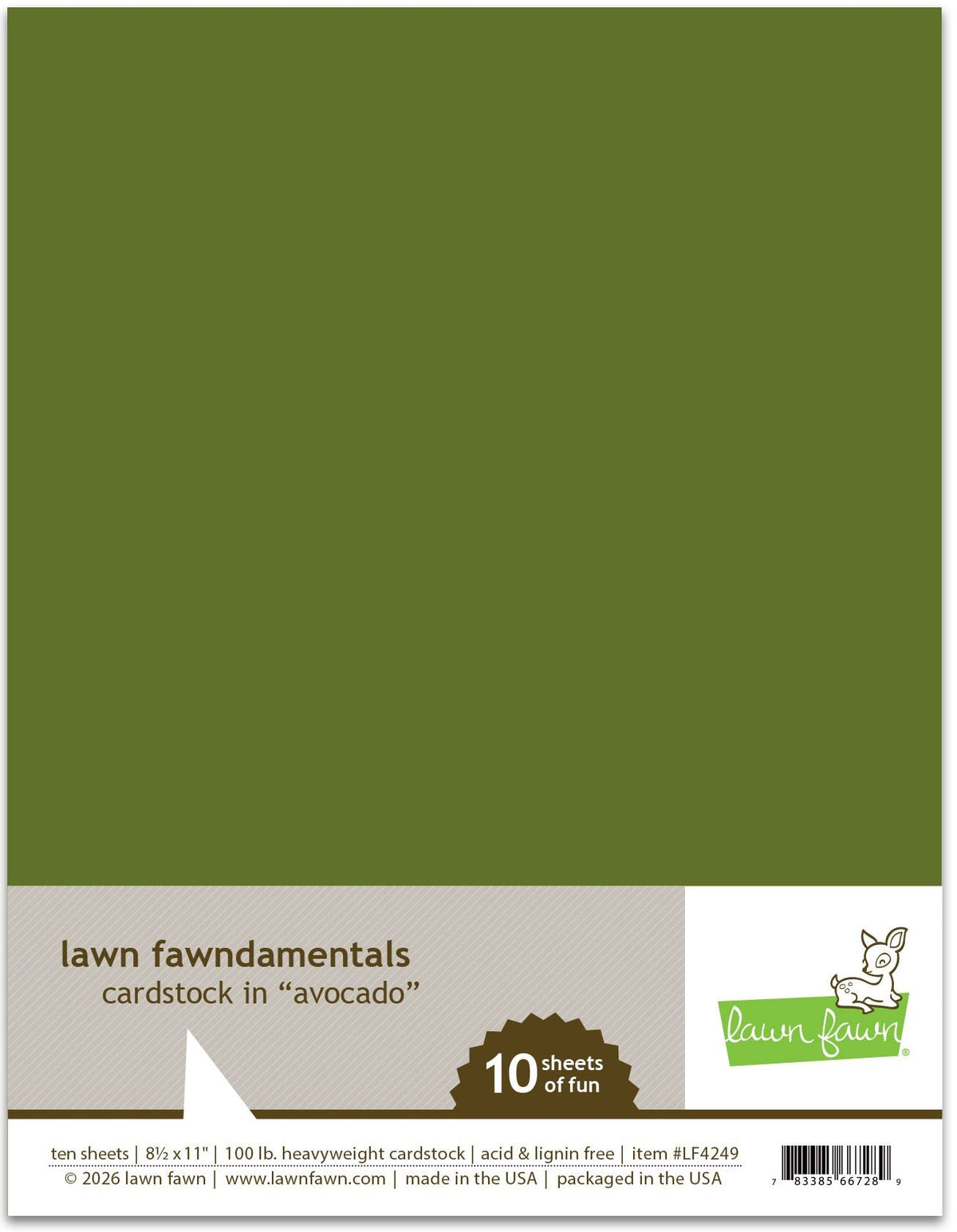 avocado cardstock