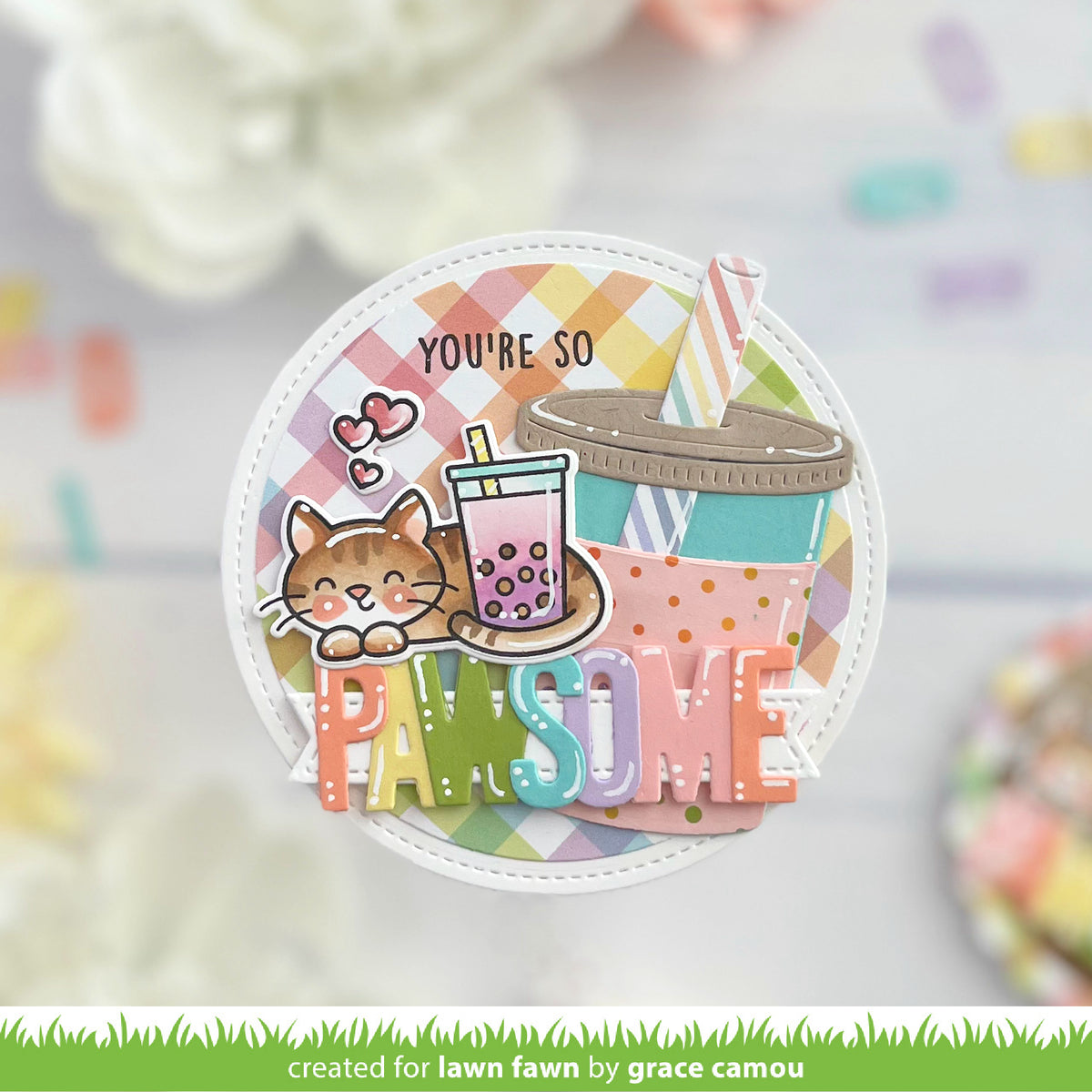 boba cat kids cardmaking kit