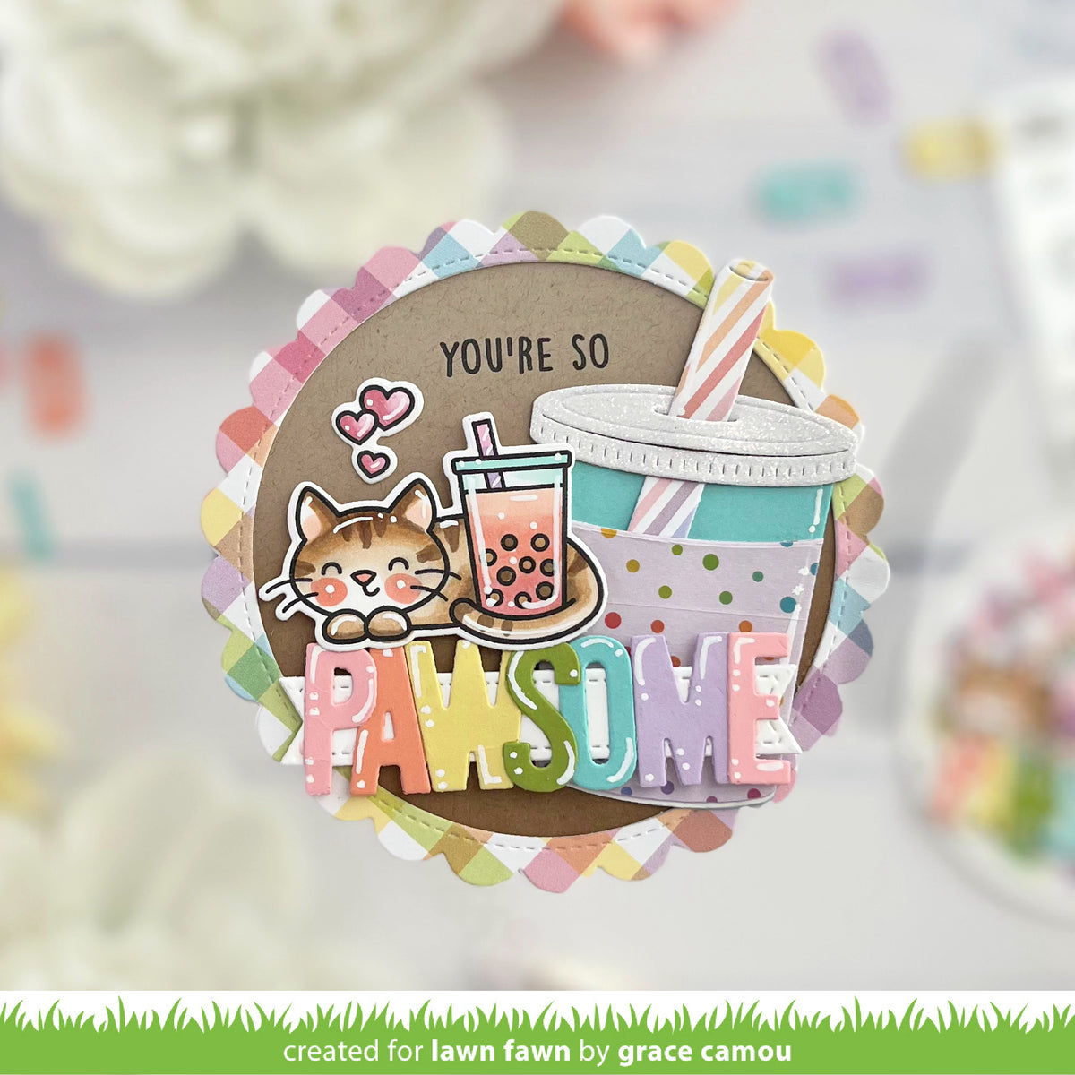 boba cat kids cardmaking kit