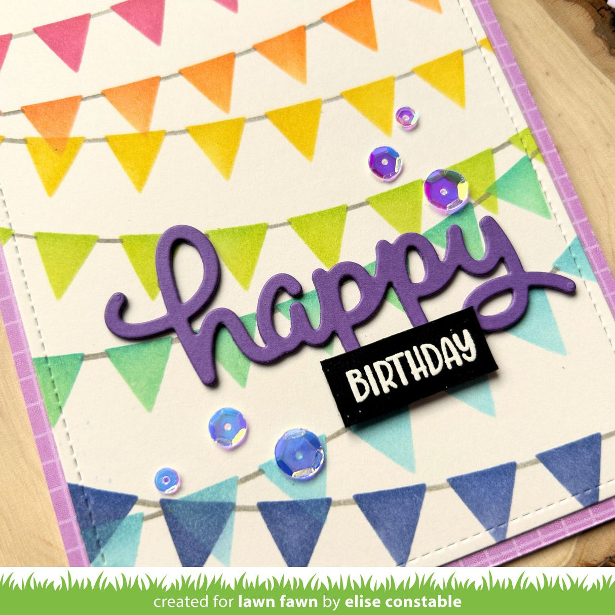 bunting background stencils