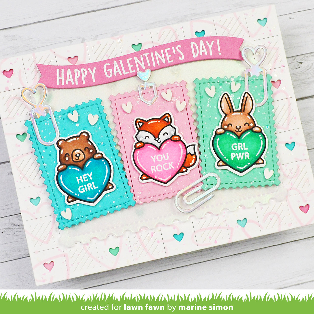 critter conversation hearts – Lawn Fawn
