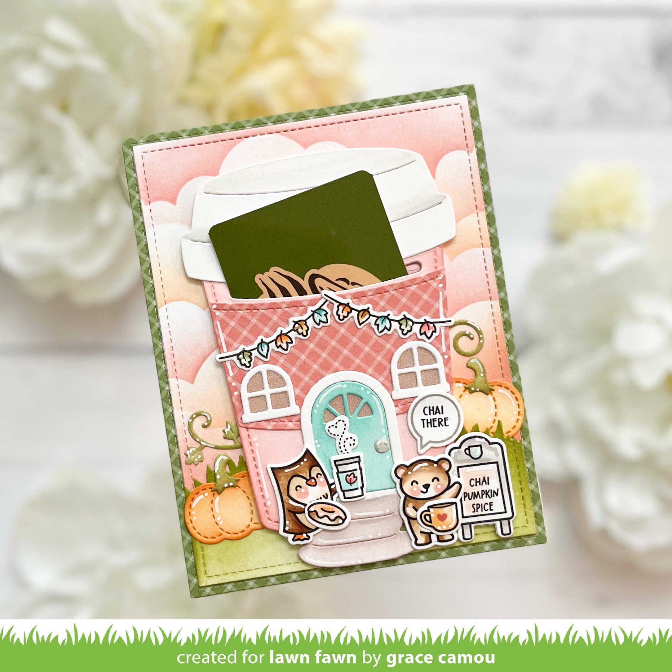 8TURN WhosfanCafe ウェルカムギフト フォトカード coffee cup gift card holder – Lawn Fawn