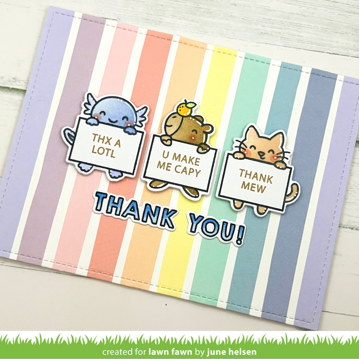 critter thank yous kids cardmaking kit: mini