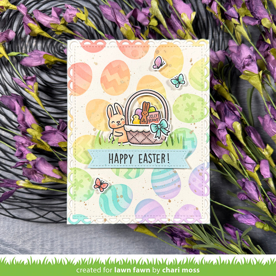 easter egg background stencils Lawn Fawn