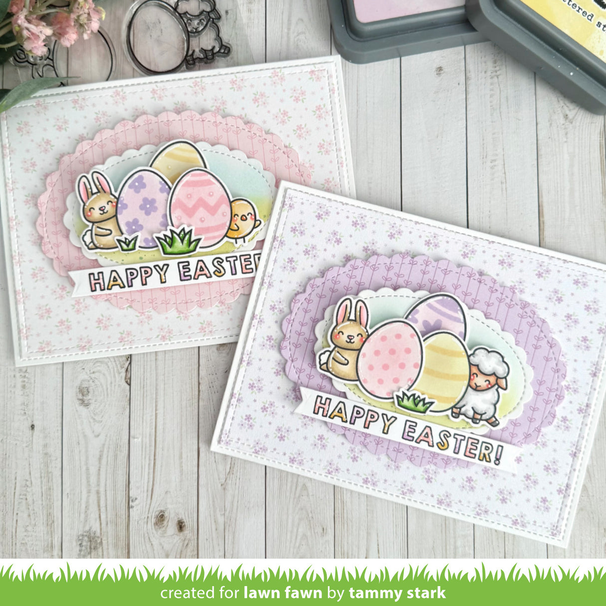 stamp 'n stencil easter eggs