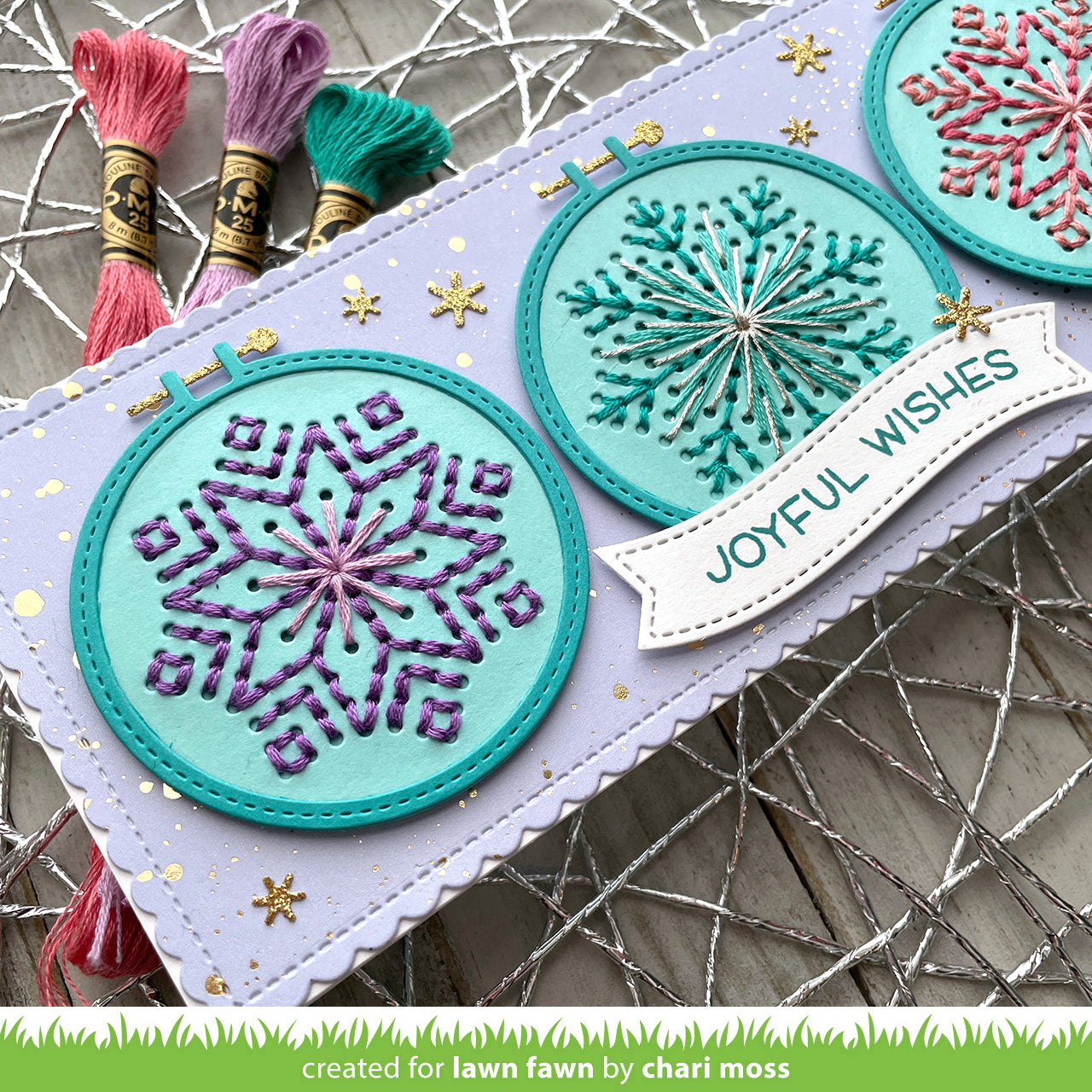 embroidery hoop snowflake add-on